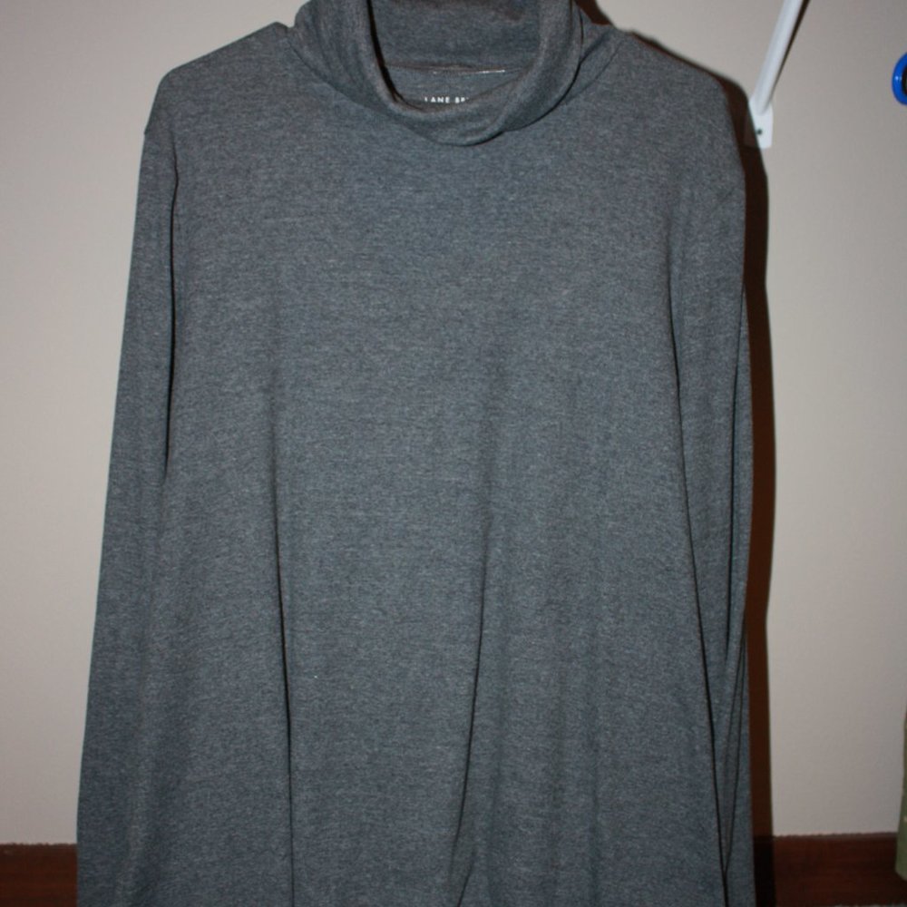 Lane Bryant, Heather Gray, Knit, long sleeve turtleneck shirt Size 22 NWT